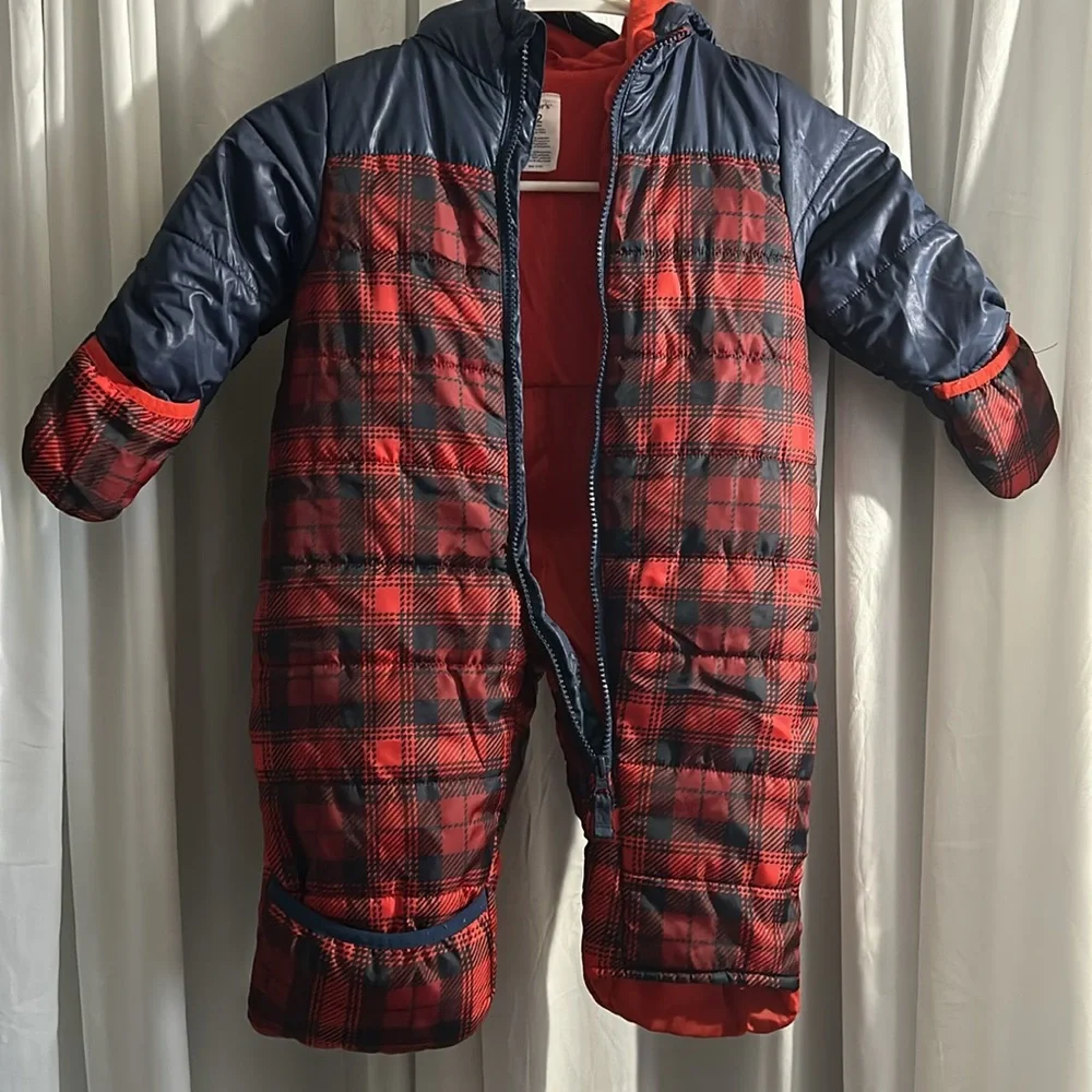 Carters Snowsuit  12 Months Blue/Red/black  $25. - Picture 5 of 7
